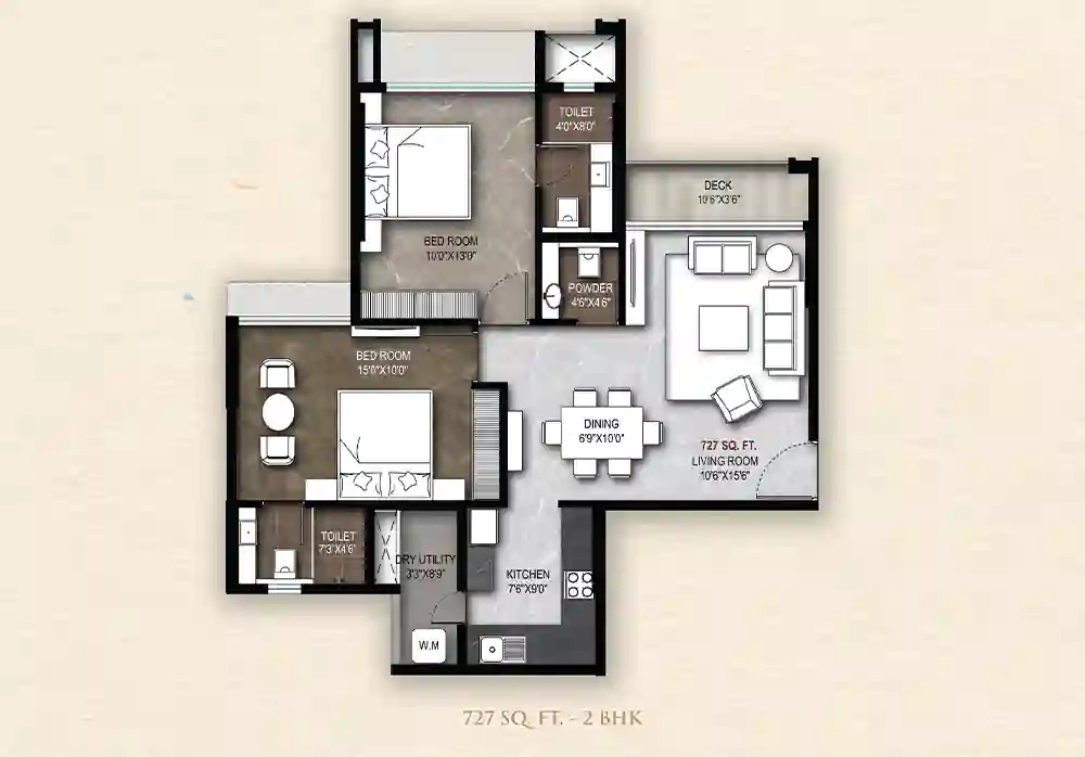 2 BHK 727 CR PT